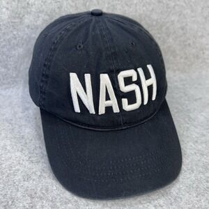 The‎ NASH Collection By REVV Strapback Hat Black White Embroidered Cap